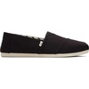 image:imageTOMS Mens Alpargata Classic Slipon Espadrille TextileSynthetic UpperBlack Recycled Cotton Canvas