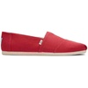 image:imageTOMS Mens Alpargata Classic Slipon Espadrille TextileSynthetic UpperRed Recycled Cotton Canvas