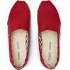 image:imageTOMS Mens Alpargata Classic Slipon Espadrille TextileSynthetic UpperRed Recycled Cotton Canvas