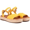 image:imageTOMS Womens Abby Platform SandalPineapple Yellow Slubby Woven
