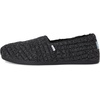 image:imageTOMS Womens Alpargata Classic SlipOn Espadrille Textile UpperBlack Rib Knit and Faux Fur