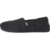 image:imageTOMS Womens Alpargata Classic SlipOn Espadrille Textile UpperBlack Rib Knit and Faux Fur