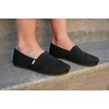 image:imageTOMS Womens Alpargata Classic SlipOn Espadrille Textile UpperBlackBlack Recycled Cotton Canvas