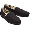 image:imageTOMS Womens Alpargata Classic SlipOn Espadrille Textile UpperBlackBlack Wide Recycled Cotton Canvas