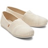 image:imageTOMS Womens Alpargata Classic SlipOn Espadrille Textile UpperNatural Undyed Metallic Linen Stripe