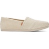 image:imageTOMS Womens Alpargata Classic SlipOn Espadrille Textile UpperNatural Undyed Metallic Linen Stripes