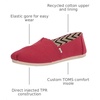 image:imageTOMS Womens Alpargata Classic SlipOn Espadrille Textile UpperRed Recycled Cotton Canvas