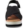 image:imageTOMS Womens Diana Crossover Platform SandalsBlack Heavy Canvas
