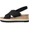 image:imageTOMS Womens Diana Crossover Platform SandalsBlack Heavy Canvas