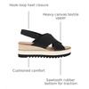 image:imageTOMS Womens Diana Crossover Platform SandalsBlack Heavy Canvas