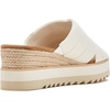 image:imageTOMS Womens Diana Mule SandalsWhite CanvasWoven Detail
