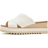 image:imageTOMS Womens Diana Mule SandalsWhite CanvasWoven Detail