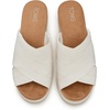 image:imageTOMS Womens Diana Mule SandalsWhite CanvasWoven Detail