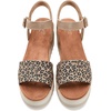 image:imageTOMS Womens Diana Wedge Heel Sandal Leather Upper RopeWrapped Midsole Adjustable Strap Buckle OrthoLite Insole  Adjustable Ankle Buckle Fit CloudBound Foam Comfort Lightweight Rope Midsole Textured EVA Outsole Wedge Sandals for WomenOatmeal Small Leopard SpotsSuede