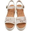 image:imageTOMS Womens Diana Wedge Heel Sandal Leather Upper RopeWrapped Midsole Adjustable Strap Buckle OrthoLite Insole  Adjustable Ankle Buckle Fit CloudBound Foam Comfort Lightweight Rope Midsole Textured EVA Outsole Wedge Sandals for WomenEgret Floral Crochet