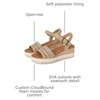 image:imageTOMS Womens Diana Wedge Heel Sandal Leather Upper RopeWrapped Midsole Adjustable Strap Buckle OrthoLite Insole  Adjustable Ankle Buckle Fit CloudBound Foam Comfort Lightweight Rope Midsole Textured EVA Outsole Wedge Sandals for WomenChampagne Metallic