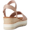 image:imageTOMS Womens Diana Wedge Heel Sandal Leather Upper RopeWrapped Midsole Adjustable Strap Buckle OrthoLite Insole  Adjustable Ankle Buckle Fit CloudBound Foam Comfort Lightweight Rope Midsole Textured EVA Outsole Wedge Sandals for WomenPale Rose Metallic Suede