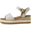 image:imageTOMS Womens Diana Wedge Heel Sandal Leather Upper RopeWrapped Midsole Adjustable Strap Buckle OrthoLite Insole  Adjustable Ankle Buckle Fit CloudBound Foam Comfort Lightweight Rope Midsole Textured EVA Outsole Wedge Sandals for WomenNatural Yarn Dye