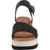 image:imageTOMS Womens Diana Wedge Heel Sandal Leather Upper RopeWrapped Midsole Adjustable Strap Buckle OrthoLite Insole  Adjustable Ankle Buckle Fit CloudBound Foam Comfort Lightweight Rope Midsole Textured EVA Outsole Wedge Sandals for WomenBlack 1