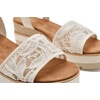 image:imageTOMS Womens Diana Wedge Heel Sandal Leather Upper RopeWrapped Midsole Adjustable Strap Buckle OrthoLite Insole  Adjustable Ankle Buckle Fit CloudBound Foam Comfort Lightweight Rope Midsole Textured EVA Outsole Wedge Sandals for WomenEgret Floral Crochet