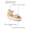 image:imageTOMS Womens Diana Wedge Heel Sandal Leather Upper RopeWrapped Midsole Adjustable Strap Buckle OrthoLite Insole  Adjustable Ankle Buckle Fit CloudBound Foam Comfort Lightweight Rope Midsole Textured EVA Outsole Wedge Sandals for WomenPale Rose Metallic Suede