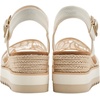 image:imageTOMS Womens Diana Wedge Heel Sandal Leather Upper RopeWrapped Midsole Adjustable Strap Buckle OrthoLite Insole  Adjustable Ankle Buckle Fit CloudBound Foam Comfort Lightweight Rope Midsole Textured EVA Outsole Wedge Sandals for WomenEgret Floral Crochet