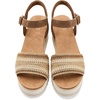 image:imageTOMS Womens Diana Wedge Heel Sandal Leather Upper RopeWrapped Midsole Adjustable Strap Buckle OrthoLite Insole  Adjustable Ankle Buckle Fit CloudBound Foam Comfort Lightweight Rope Midsole Textured EVA Outsole Wedge Sandals for WomenDark Beige
