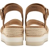 image:imageTOMS Womens Diana Wedge Heel Sandal Leather Upper RopeWrapped Midsole Adjustable Strap Buckle OrthoLite Insole  Adjustable Ankle Buckle Fit CloudBound Foam Comfort Lightweight Rope Midsole Textured EVA Outsole Wedge Sandals for WomenDark Beige