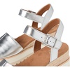 image:imageTOMS Womens Diana Wedge Heel Sandal Leather Upper RopeWrapped Midsole Adjustable Strap Buckle OrthoLite Insole  Adjustable Ankle Buckle Fit CloudBound Foam Comfort Lightweight Rope Midsole Textured EVA Outsole Wedge Sandals for WomenSilver Metallic