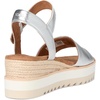image:imageTOMS Womens Diana Wedge Heel Sandal Leather Upper RopeWrapped Midsole Adjustable Strap Buckle OrthoLite Insole  Adjustable Ankle Buckle Fit CloudBound Foam Comfort Lightweight Rope Midsole Textured EVA Outsole Wedge Sandals for WomenSilver Metallic