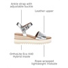 image:imageTOMS Womens Diana Wedge Heel Sandal Leather Upper RopeWrapped Midsole Adjustable Strap Buckle OrthoLite Insole  Adjustable Ankle Buckle Fit CloudBound Foam Comfort Lightweight Rope Midsole Textured EVA Outsole Wedge Sandals for WomenSilver Metallic