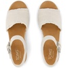 image:imageTOMS Womens Diana Wedge Heel Sandal Leather Upper RopeWrapped Midsole Adjustable Strap Buckle OrthoLite Insole  Adjustable Ankle Buckle Fit CloudBound Foam Comfort Lightweight Rope Midsole Textured EVA Outsole Wedge Sandals for WomenWhite Onyx Textured DenimFray