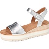 image:imageTOMS Womens Diana Wedge Heel Sandal Leather Upper RopeWrapped Midsole Adjustable Strap Buckle OrthoLite Insole  Adjustable Ankle Buckle Fit CloudBound Foam Comfort Lightweight Rope Midsole Textured EVA Outsole Wedge Sandals for WomenSilver Metallic