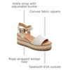 image:imageTOMS Womens Diana Wedge Heel Sandal Leather Upper RopeWrapped Midsole Adjustable Strap Buckle OrthoLite Insole  Adjustable Ankle Buckle Fit CloudBound Foam Comfort Lightweight Rope Midsole Textured EVA Outsole Wedge Sandals for WomenNatural Yarn Dye