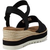 image:imageTOMS Womens Diana Wedge Heel Sandal Leather Upper RopeWrapped Midsole Adjustable Strap Buckle OrthoLite Insole  Adjustable Ankle Buckle Fit CloudBound Foam Comfort Lightweight Rope Midsole Textured EVA Outsole Wedge Sandals for WomenBlack Heavy Canvas