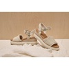 image:imageTOMS Womens Diana Wedge Heel Sandal Leather Upper RopeWrapped Midsole Adjustable Strap Buckle OrthoLite Insole  Adjustable Ankle Buckle Fit CloudBound Foam Comfort Lightweight Rope Midsole Textured EVA Outsole Wedge Sandals for WomenWhite Onyx Textured DenimFray