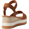image:imageTOMS Womens Diana Wedge Heel Sandal Leather Upper RopeWrapped Midsole Adjustable Strap Buckle OrthoLite Insole  Adjustable Ankle Buckle Fit CloudBound Foam Comfort Lightweight Rope Midsole Textured EVA Outsole Wedge Sandals for WomenTan