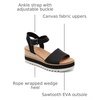 image:imageTOMS Womens Diana Wedge Heel Sandal Leather Upper RopeWrapped Midsole Adjustable Strap Buckle OrthoLite Insole  Adjustable Ankle Buckle Fit CloudBound Foam Comfort Lightweight Rope Midsole Textured EVA Outsole Wedge Sandals for WomenBlack Heavy Canvas