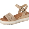 image:imageTOMS Womens Diana Wedge Heel Sandal Leather Upper RopeWrapped Midsole Adjustable Strap Buckle OrthoLite Insole  Adjustable Ankle Buckle Fit CloudBound Foam Comfort Lightweight Rope Midsole Textured EVA Outsole Wedge Sandals for WomenChampagne Metallic