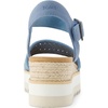 image:imageTOMS Womens Diana Wedge Heel Sandal Leather Upper RopeWrapped Midsole Adjustable Strap Buckle OrthoLite Insole  Adjustable Ankle Buckle Fit CloudBound Foam Comfort Lightweight Rope Midsole Textured EVA Outsole Wedge Sandals for WomenFaded Sky Denim Basket WeaveSuede