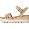 image:imageTOMS Womens Diana Wedge Heel Sandal Leather Upper RopeWrapped Midsole Adjustable Strap Buckle OrthoLite Insole  Adjustable Ankle Buckle Fit CloudBound Foam Comfort Lightweight Rope Midsole Textured EVA Outsole Wedge Sandals for WomenChampagne Metallic