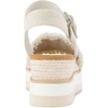 image:imageTOMS Womens Diana Wedge Heel Sandal Leather Upper RopeWrapped Midsole Adjustable Strap Buckle OrthoLite Insole  Adjustable Ankle Buckle Fit CloudBound Foam Comfort Lightweight Rope Midsole Textured EVA Outsole Wedge Sandals for WomenWhite Onyx Textured DenimFray