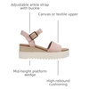 image:imageTOMS Womens Diana Wedge Heel Sandal Leather Upper RopeWrapped Midsole Adjustable Strap Buckle OrthoLite Insole  Adjustable Ankle Buckle Fit CloudBound Foam Comfort Lightweight Rope Midsole Textured EVA Outsole Wedge Sandals for WomenBallet Pink Melange Woven