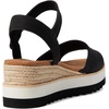 image:imageTOMS Womens Diana Wedge Heel Sandal Leather Upper RopeWrapped Midsole Adjustable Strap Buckle OrthoLite Insole  Adjustable Ankle Buckle Fit CloudBound Foam Comfort Lightweight Rope Midsole Textured EVA Outsole Wedge Sandals for WomenBlack Leather