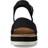 image:imageTOMS Womens Diana Wedge Heel Sandal Leather Upper RopeWrapped Midsole Adjustable Strap Buckle OrthoLite Insole  Adjustable Ankle Buckle Fit CloudBound Foam Comfort Lightweight Rope Midsole Textured EVA Outsole Wedge Sandals for WomenBlack Heavy Canvas