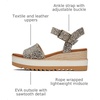 image:imageTOMS Womens Diana Wedge Sandal Leather Upper CloudBound InsoleMacadamia Mini Cheetah Suede