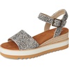image:imageTOMS Womens Diana Wedge Sandal Leather Upper CloudBound InsoleMacadamia Mini Cheetah Suede