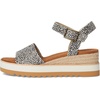 image:imageTOMS Womens Diana Wedge Sandal Leather Upper CloudBound InsoleMacadamia Mini Cheetah Suede