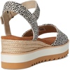 image:imageTOMS Womens Diana Wedge Sandal Leather Upper CloudBound InsoleMacadamia Mini Cheetah Suede