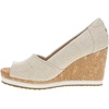 image:imageTOMS Womens Essential Peep Toe Casual Sandals Casual High Heel 3 amp Up  BeigeBeige